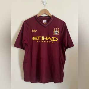 Vintage 2012 2013 Umbro Manchester City Carlos Tevaz Away Soccer Jersey Size 40